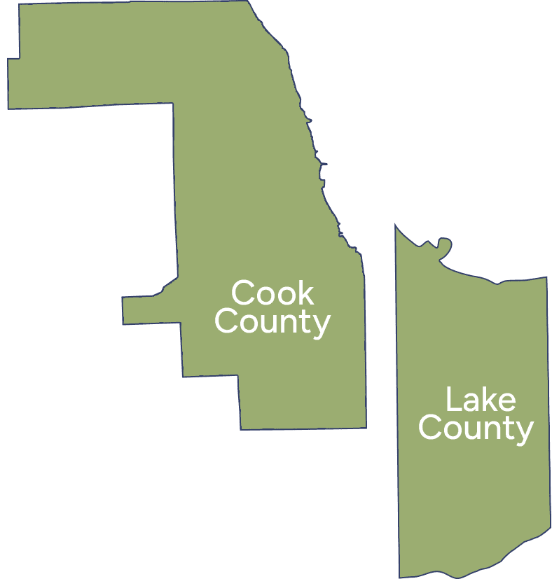 Lake County and Cook County